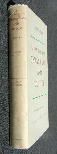 A handbook of Tswana Law and Custom -- I. Schapera