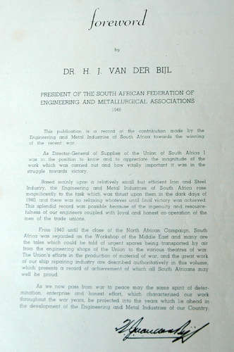 The Years of Crisis - A Record of the South African Metal Industries at War 1939-1945