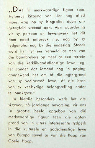 Helperus Ritzema van Lier -- Dr. T.N. Hanekom