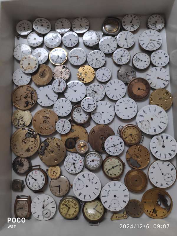 Trench and Pocket Watch movement lot