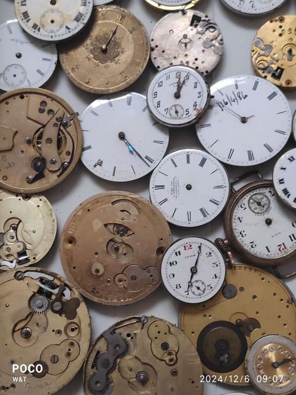 Trench and Pocket Watch movement lot