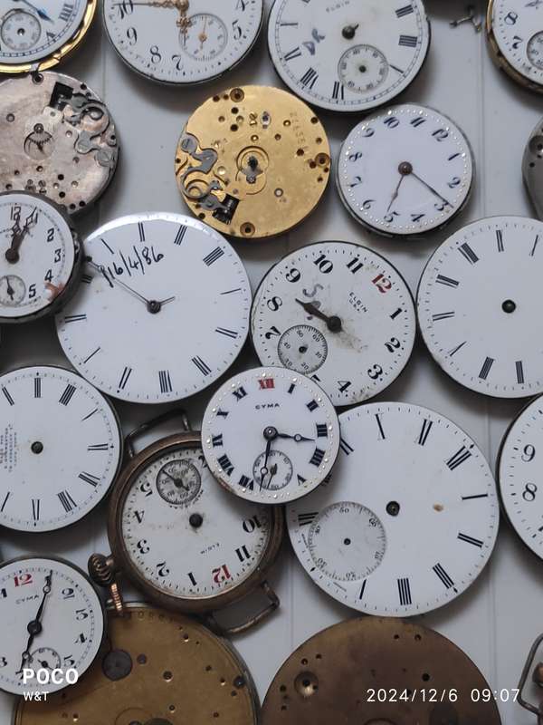Trench and Pocket Watch movement lot