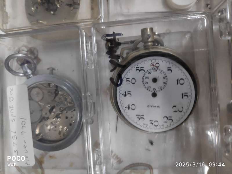 Bargain !!! TOP STOPWATCH Parts Boxes, HEUER, LEMANIA,TISSOT, EXCELSIOR PARK,VALJOUX, CYMA