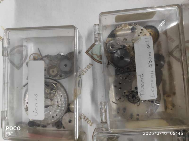 Bargain !!! TOP STOPWATCH Parts Boxes, HEUER, LEMANIA,TISSOT, EXCELSIOR PARK,VALJOUX, CYMA
