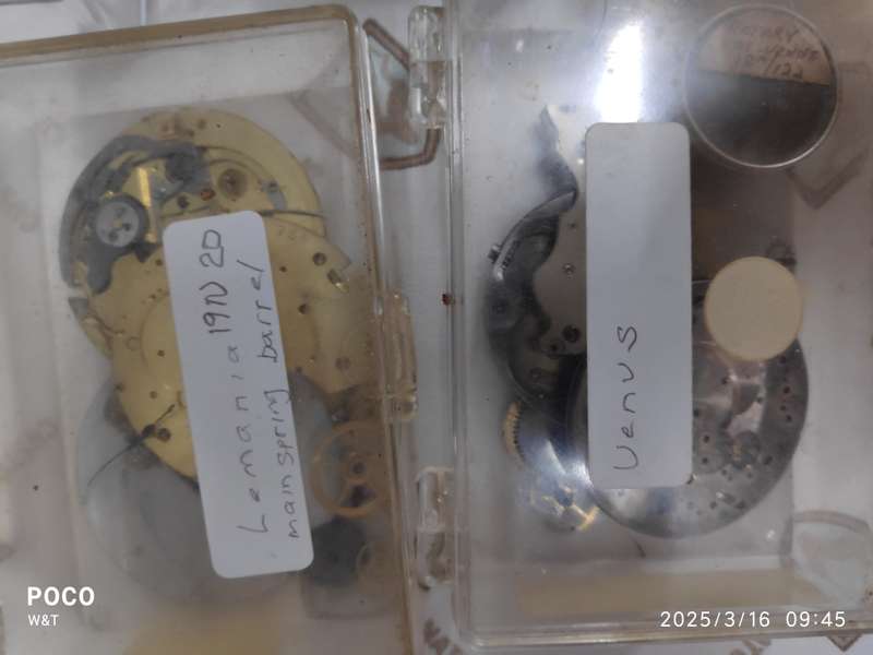 Bargain !!! TOP STOPWATCH Parts Boxes, HEUER, LEMANIA,TISSOT, EXCELSIOR PARK,VALJOUX, CYMA