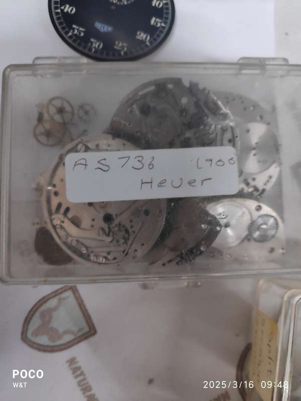 Bargain !!! TOP STOPWATCH Parts Boxes, HEUER, LEMANIA,TISSOT, EXCELSIOR PARK,VALJOUX, CYMA