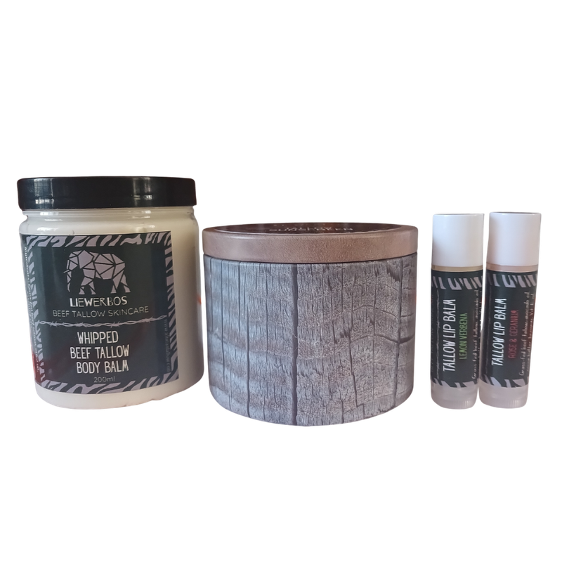 Beef Tallow Sunscreen, Whipped Tallow Balm & 2x Tallow Lip Balm Gift Combo