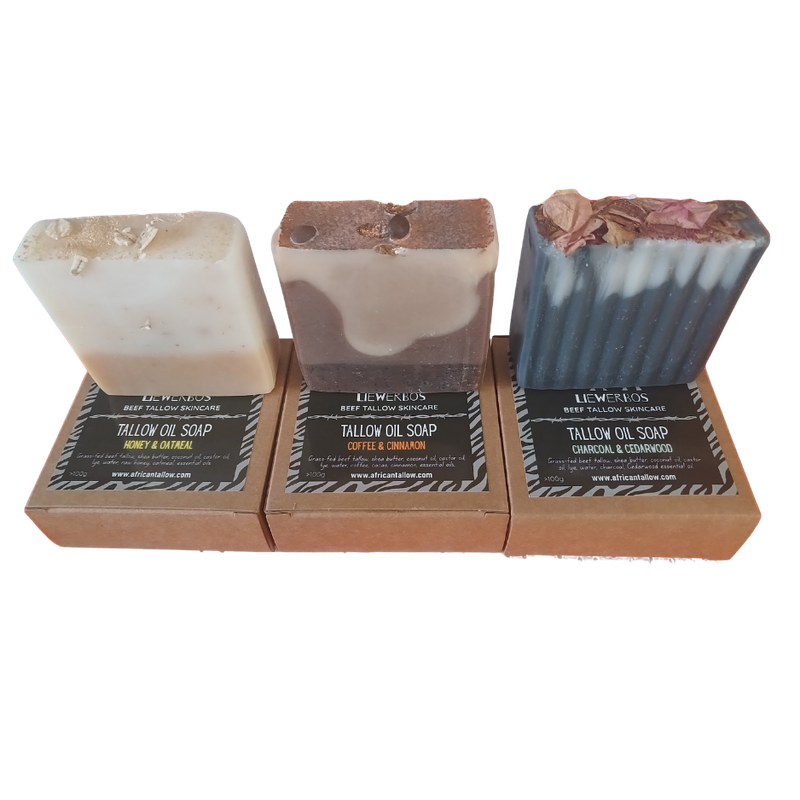 Beef Tallow Oil Soap Trio - 3x >100g