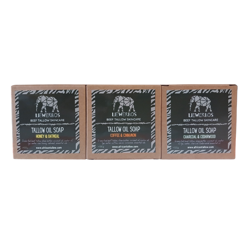 Beef Tallow Oil Soap Trio - 3x >100g
