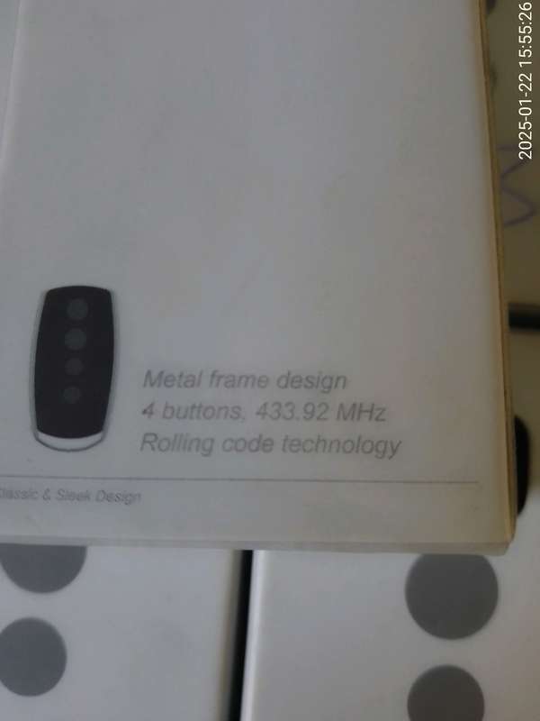 4 buttons remote 433.92MHz Rolling code technology