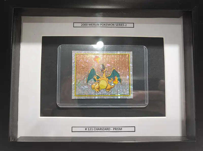 Framed Rare 2000 Topps Pokémon Charizard