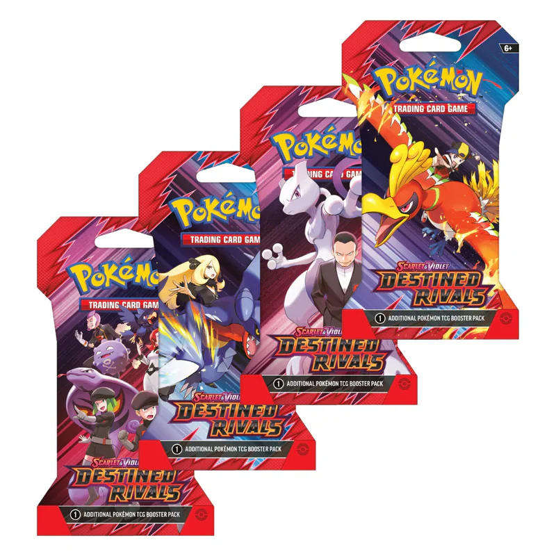 Pokémon - Destined Rivals - Sleeved Booster Pack Bundle of 4 (Art Set)