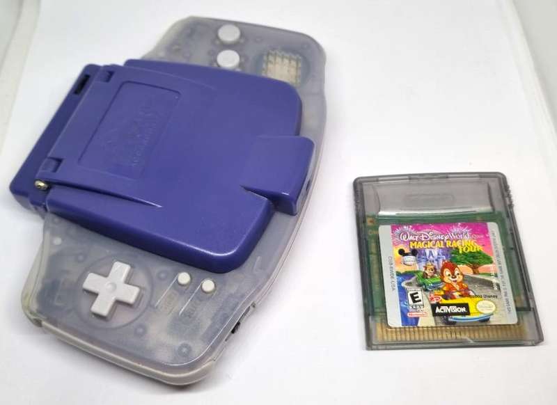 Amazing Condition Crystal Glacier Clear Nintendo Gameboy Advanced Bundle
