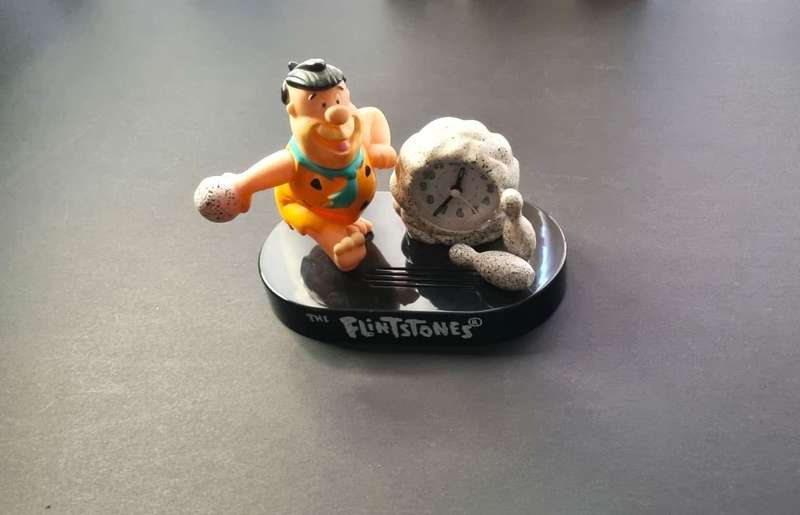 Vintage Hannah Barberra Flinstones Taking Alarm Clock