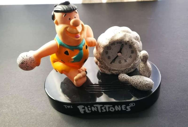 Vintage Hannah Barberra Flinstones Taking Alarm Clock
