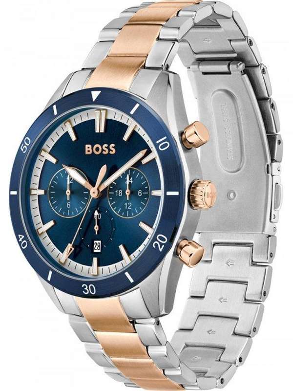 Mens Hugo Boss Santiago 2tone Chronograph Watch 1513937
