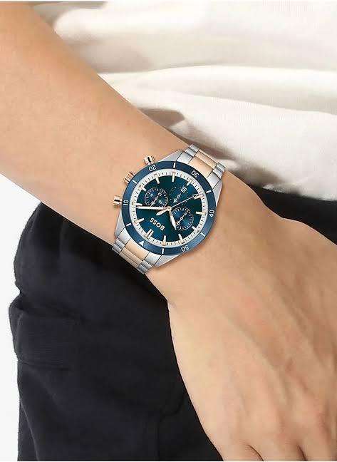 Mens Hugo Boss Santiago 2tone Chronograph Watch 1513937