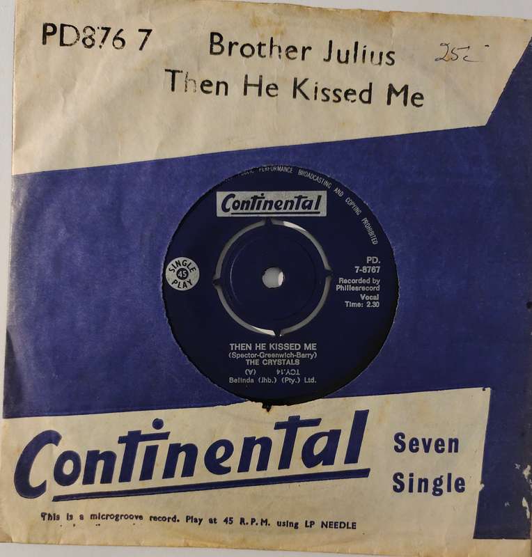 THE CRYSTALS - BROTHER JULIUS - THEN HE KISSED ME - VG/VG+