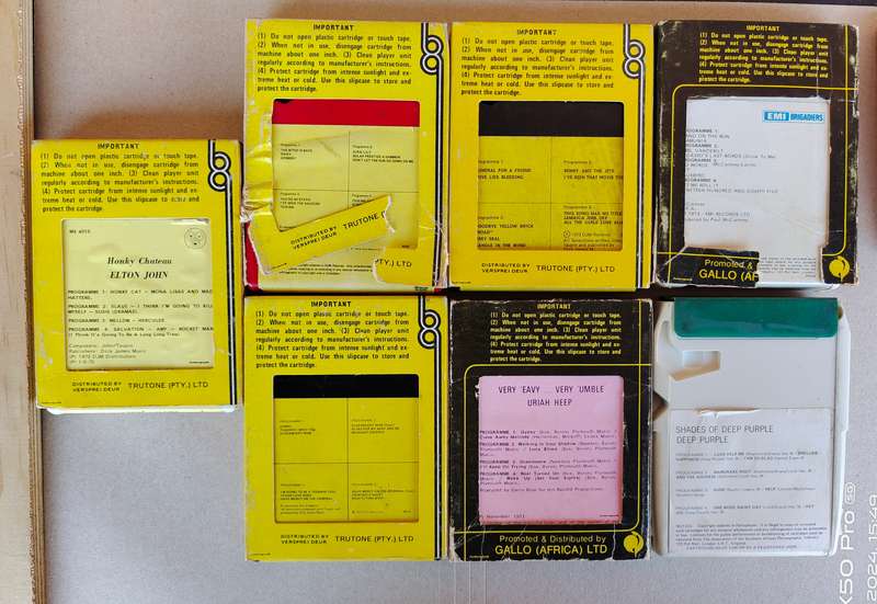 VARIOUS EIGHT TRACK CASSETTES