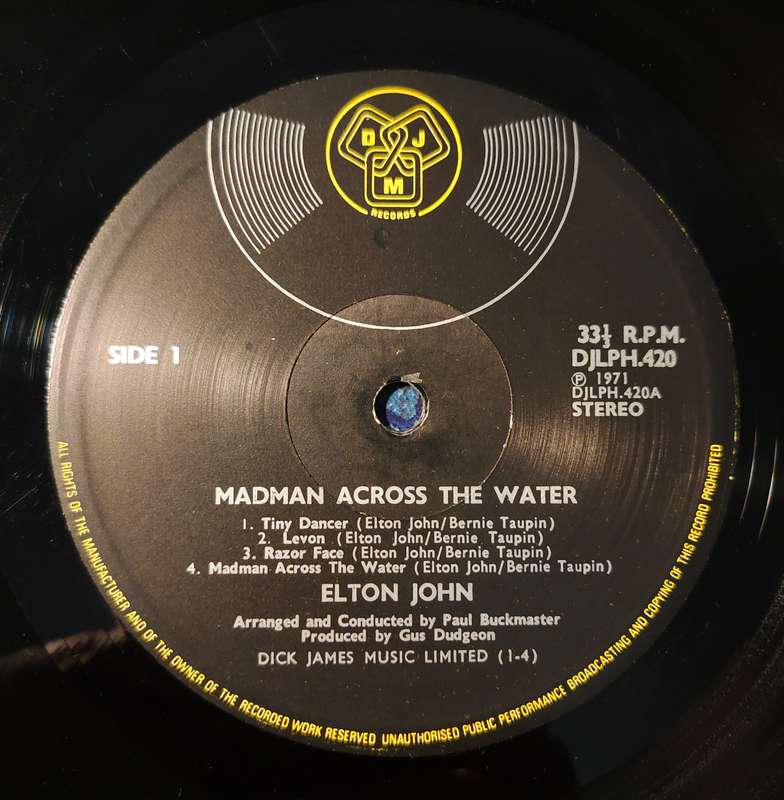 ELTON JOHN - MADMAN ACROSS THE WATER - VG+/VG