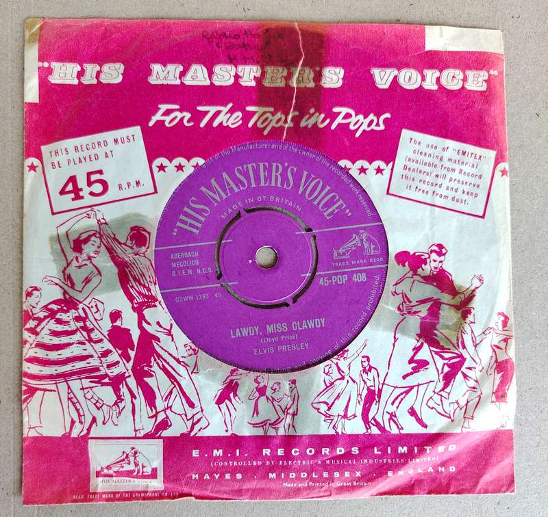 ELVIS PRESLEY - LAWDY, MISS CLAWDY - VG-/VG+