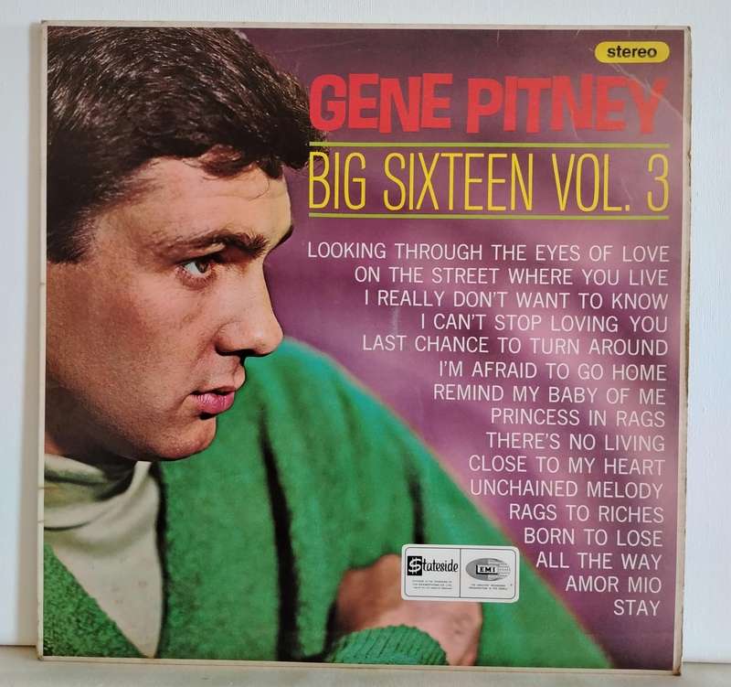GENE PITNEY - BIG SIXTEEN VOLUME 3 - VG+/EX-