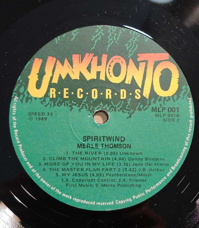 MERLE THOMSON - SPIRIT WIND - VG+/EX