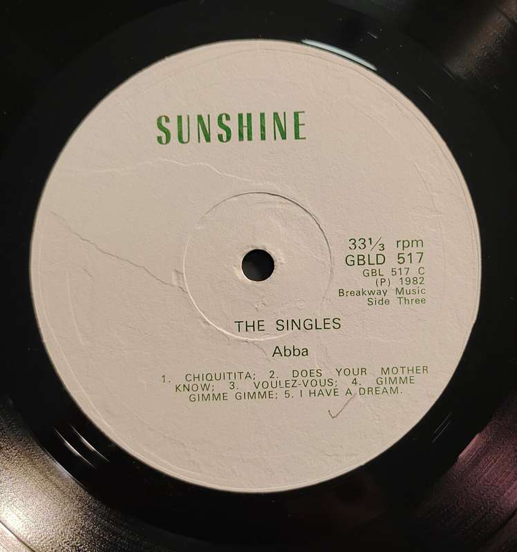 ABBA - THE SINGLES - VG+/EX-/EX-