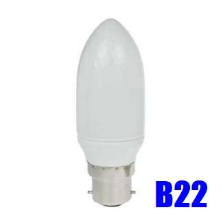 LED Candle Design Light Bulbs with a Clear Lens Cover / Diffuser in Cool White. Collections Allowed.