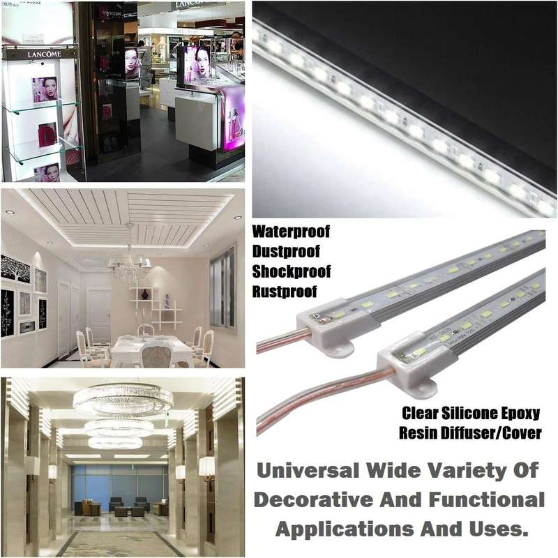 4 Units Of Waterproof 1000mm 100cm 1m LED Strip Lights Aluminium Rigid Strip. Collections Allowed.