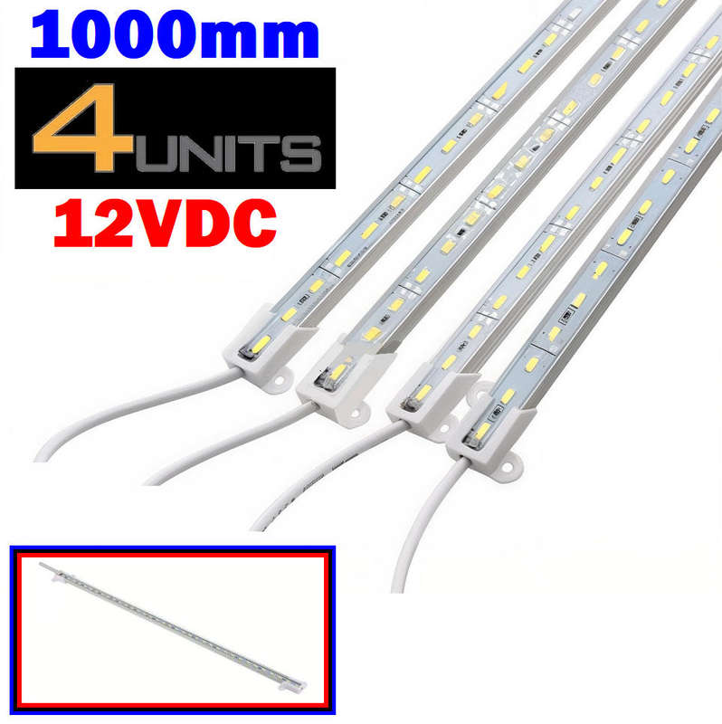 4 Units Of Waterproof 1000mm 100cm 1m LED Strip Lights Aluminium Rigid Strip. Collections Allowed.