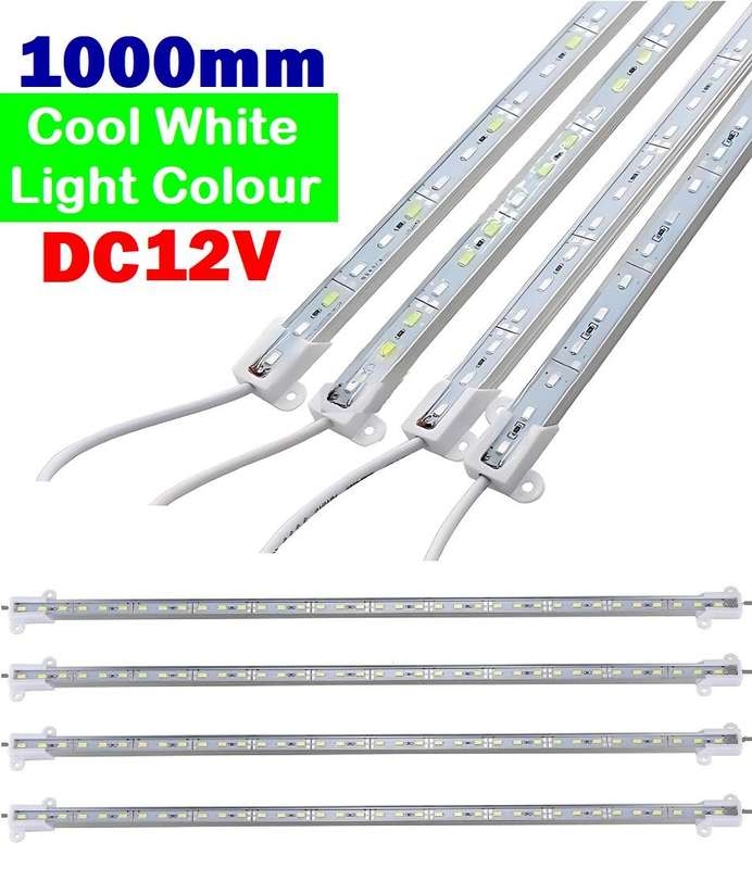 4 Units Of Waterproof 1000mm 100cm 1m LED Strip Lights Aluminium Rigid Strip. Collections Allowed.