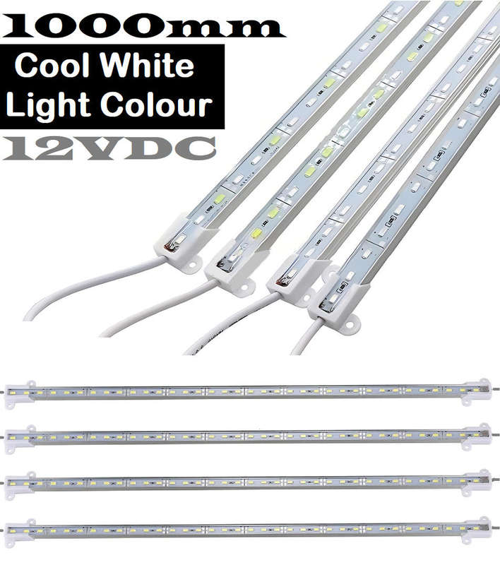 4 Units Of Waterproof 1000mm 100cm 1m LED Strip Lights Aluminium Rigid Strip. Collections Allowed.
