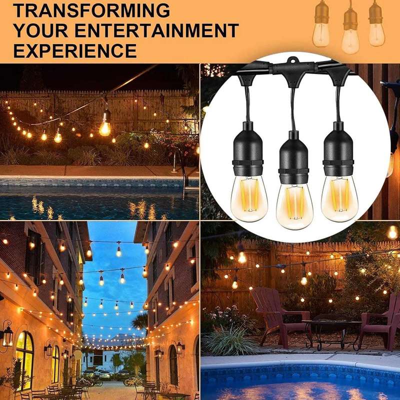 100m 220V Heavy Duty Durable Festoon Cable Wire. E27 Suspended Bulb Holders. Takes Approx 310 Bulbs.