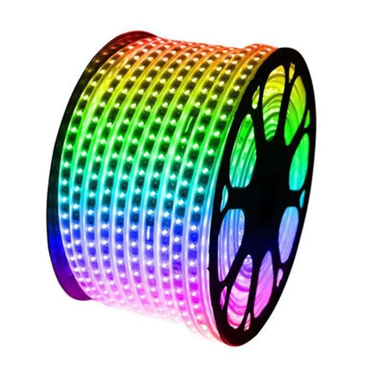 100m MultiColour LED RGB Strip Rope 2-Pin Light 220V + Connector Plug + End Cap. Collections Allowed