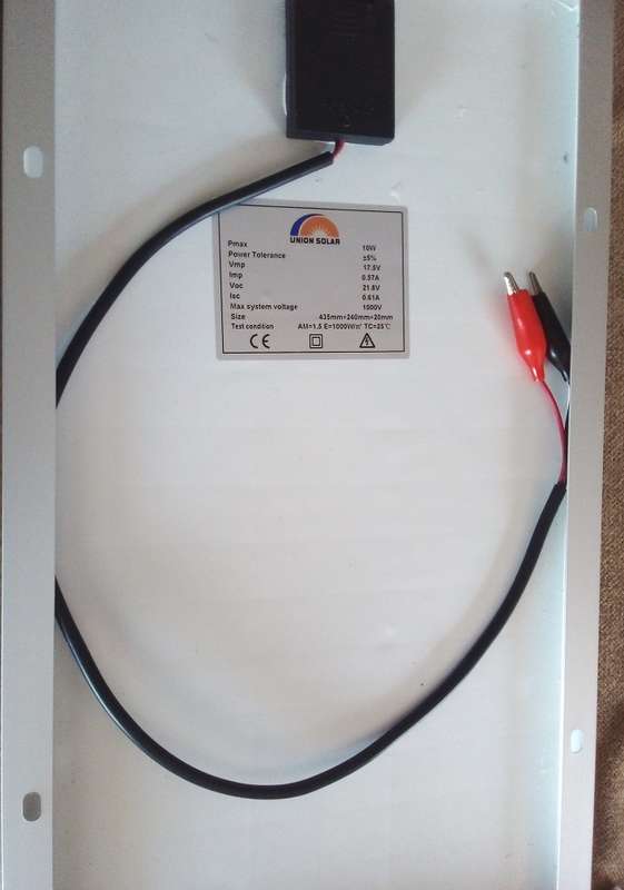 10W Solar Panel: 10W Monocrystalline PhotoVoltaic Generation. Collections Are Allowed.