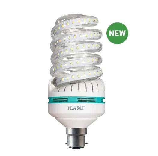 Glass Covered LED Light Bulbs. 12W Spiral Energy Saver 220V in B22 Cool White. Collections Allowed.