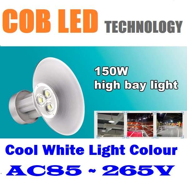 Quality Grade 150W AC85~265V COB LED High Bay Lights. Super Bright Cool White. Collections Allowed.