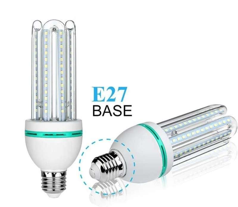 Glass Covered LED Light Bulbs. 16W U-Shape Energy Saver 220V in E27 Cool White. Collections Allowed.