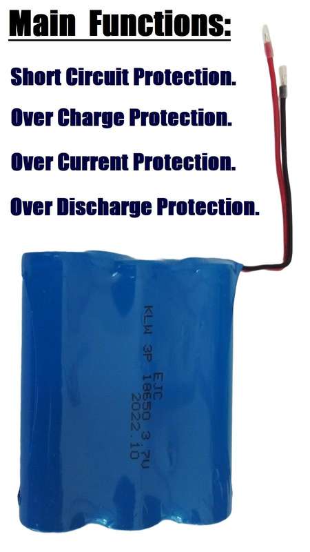 3Cells [3P] 18650 Rechargeable 3.7V 5100mAh Battery Pack In Parallel Connection. Collections Allowed