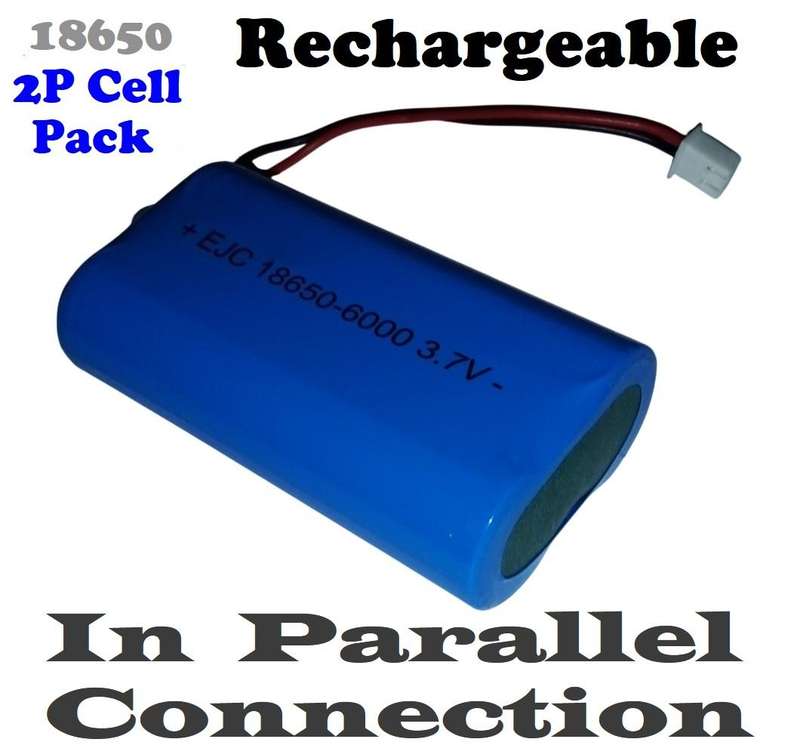 18650 Rechargeable Battery Pack 3.7V 2-Cells Pack/Twin Pack With XH2.54-2P Plug. Collections Allowed