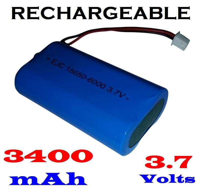 18650 Rechargeable Battery Pack 3.7V 2-Cells Pack/Twin Pack With XH2.54-2P Plug. Collections Allowed