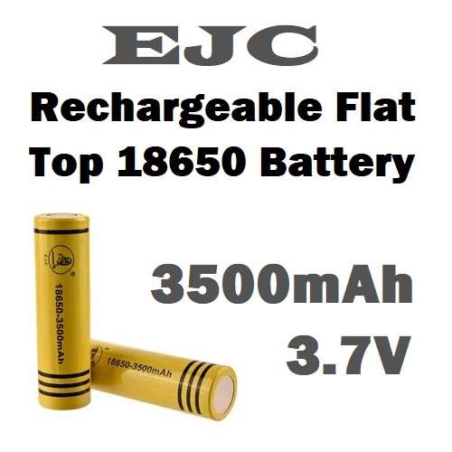 Rechargeable Flat Top 18650 Batteries For LED Torches, Light Duty Applications. Collections Allowed.