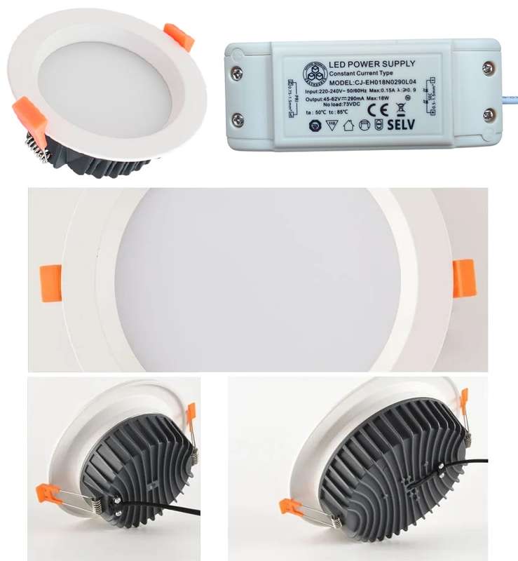 18W LED Round Panel Recessed Ceiling Light AC220~240V. Warm White Light Colour. Collections Allowed.