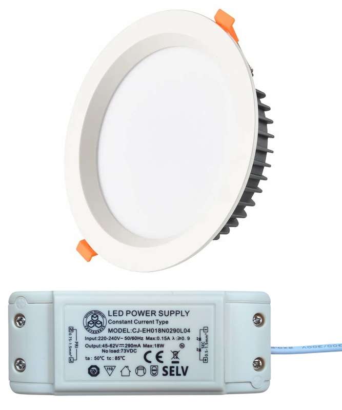 18W LED Round Panel Recessed Ceiling Light AC220~240V. Warm White Light Colour. Collections Allowed.