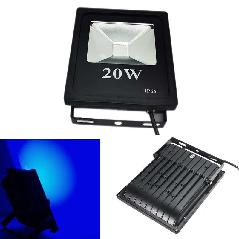 Blue Colour 20W AC185~240V LED Floodlight Black Slim Line. New on Bob Shop. Collections Allowed.