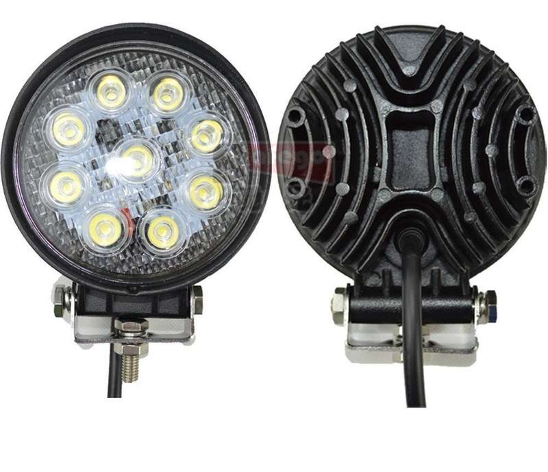 27W LED Auto Work Round Light Bar Spot Light Optical Lens 9~32V DC. Collections Are Allowed.