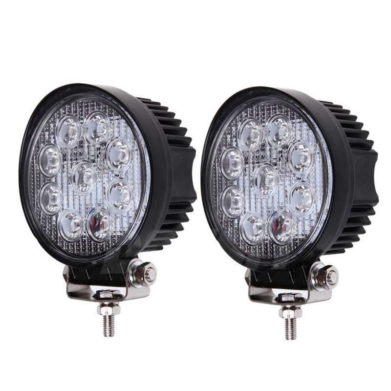 27W LED Auto Work Round Light Bar Spot Light Optical Lens 9~32V DC. Collections Are Allowed.