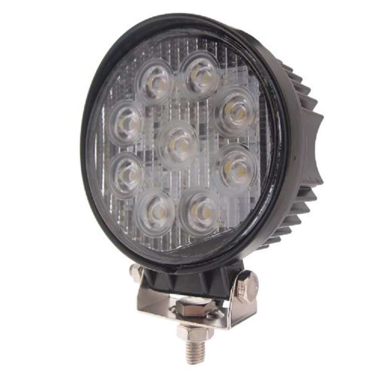 27W LED Auto Work Round Light Bar Spot Light Optical Lens 9~32V DC. Collections Are Allowed.