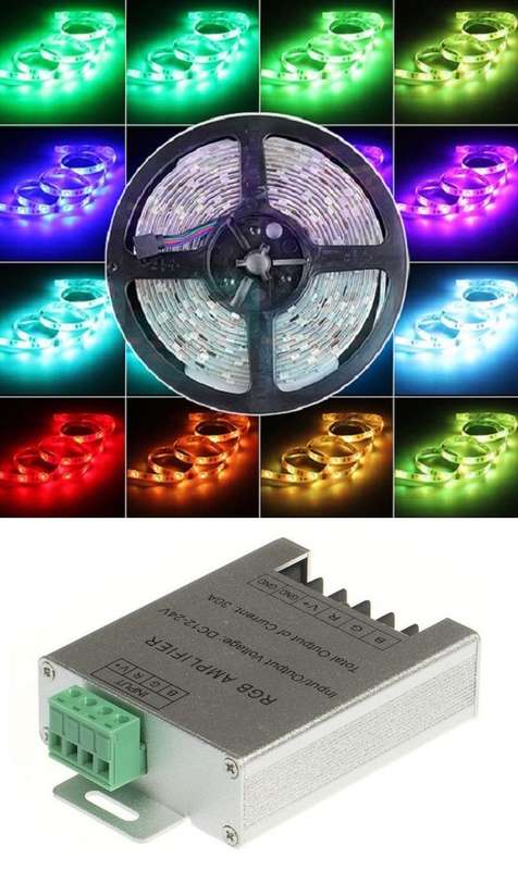 30A 12V~24V MultiColour RGB LED Strip Light Amplifier Aluminium Signal Booster. Collections Allowed.